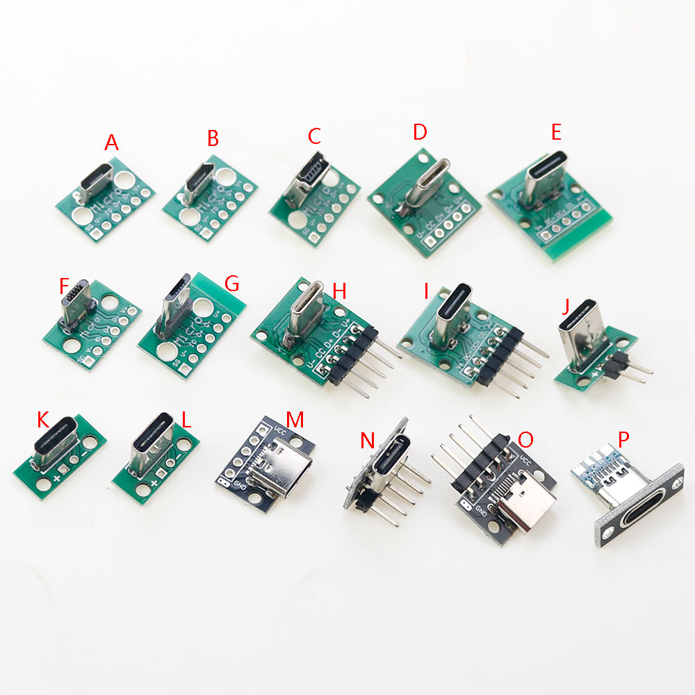 Male Female Header Pin - Micro Mini USB Type C 2Pin