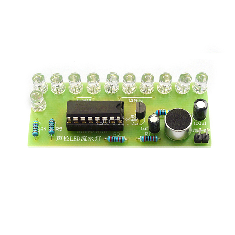 Diy Electronics For Beginners - CD4017 Voice Control LED Water Light