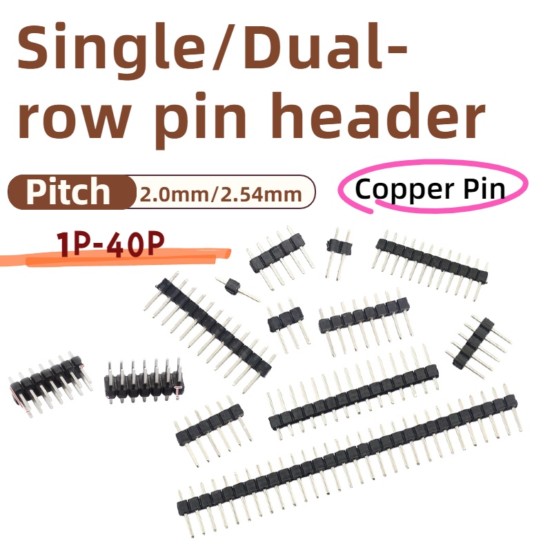 10PCS,2.54mm Pitch Single/Dual - Male Female Header Pin 리뷰 및 가격