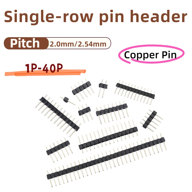 10PCS,2.54mm Pitch Single/Dual - Male Female Header Pin 리뷰 및 가격
