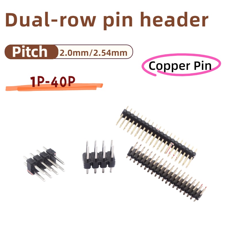 10PCS,2.54mm Pitch Single/Dual - Male Female Header Pin 리뷰 및 가격