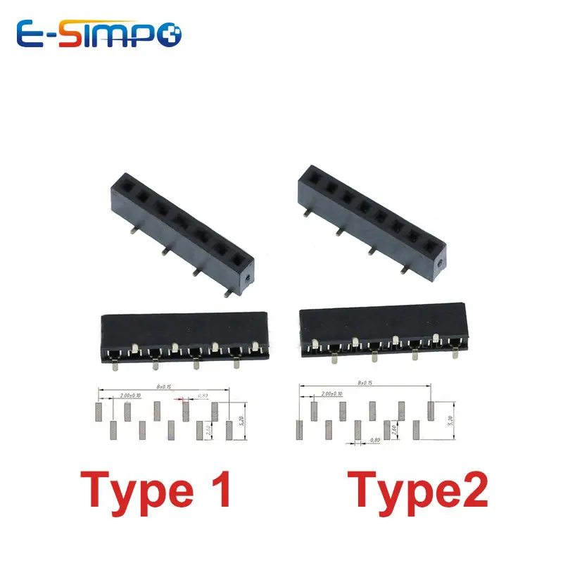 10pcs 2.0mm Pitch SMD 1*3P4P5P - Male Female Header Pin 리뷰 및 가격