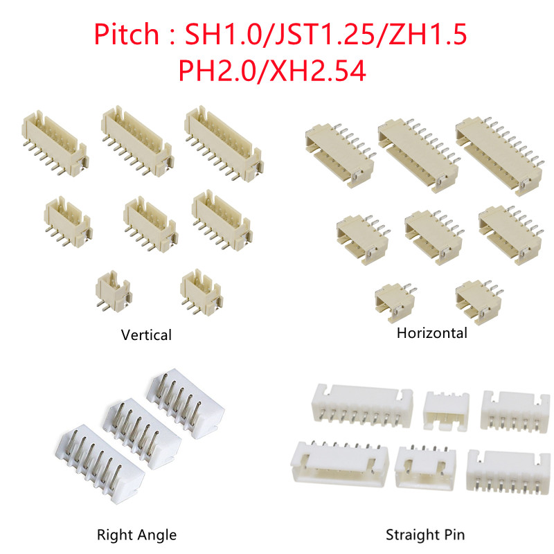 10PCS SH/JST/ZH/PH/XH Pitch 1. - Male Female Header Pin 리뷰 및 가격