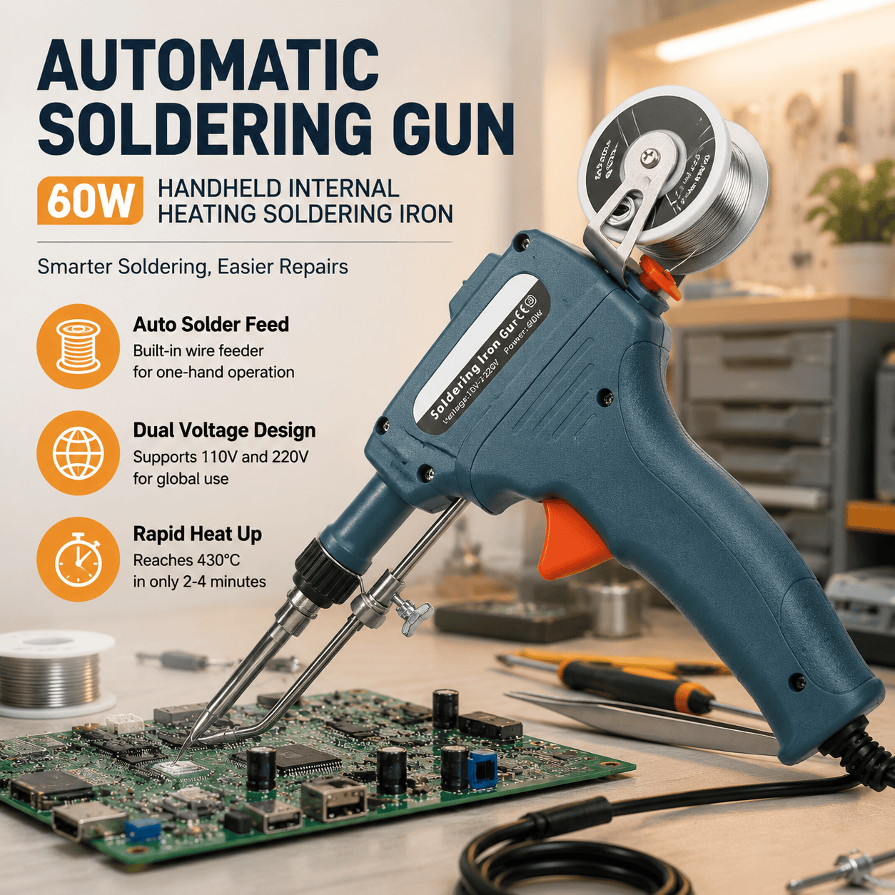 Electric Soldering Iron Gun Ki - Diy Electronics Workshop 리뷰 및 가격