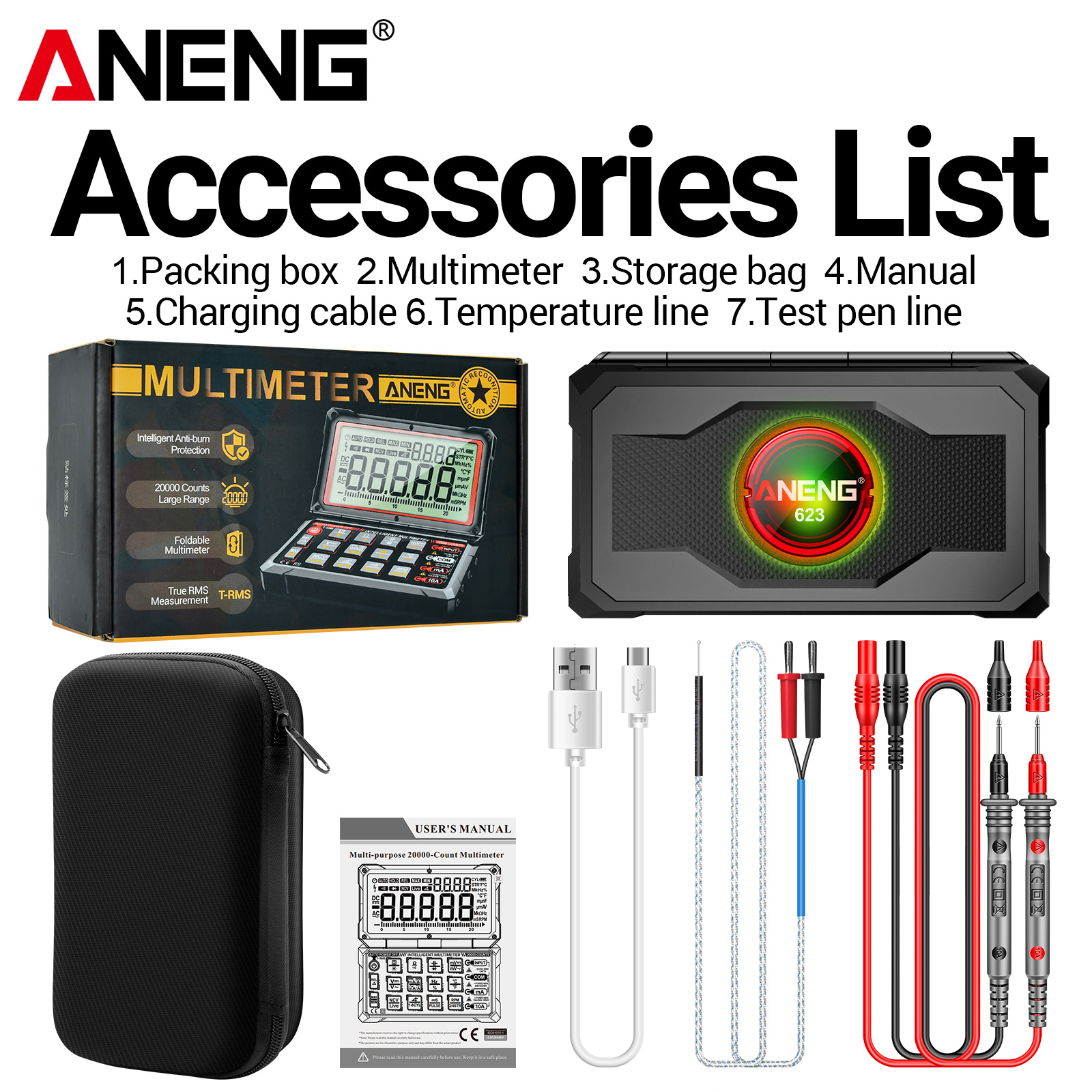 ANENG 623 Multifunctional Digi - Multimeter Digital 리뷰 및 가격