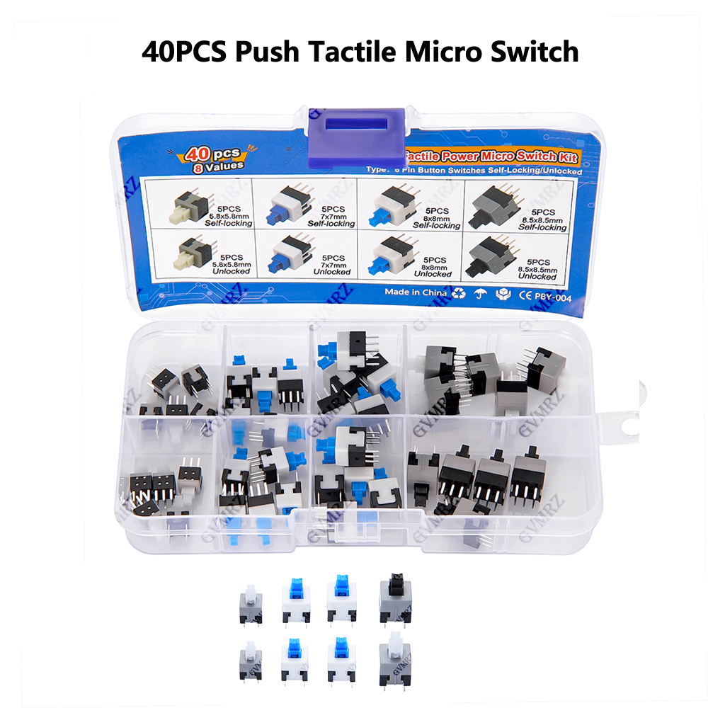 40PCS 8Values Push Tactile Mic - Diy Electronics For Beginners 리뷰 및 가격
