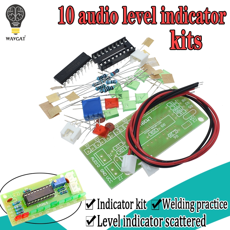 LM3915 DC 9V-12V 10 LED Sound  - Diy Electronics Audio 리뷰 및 가격