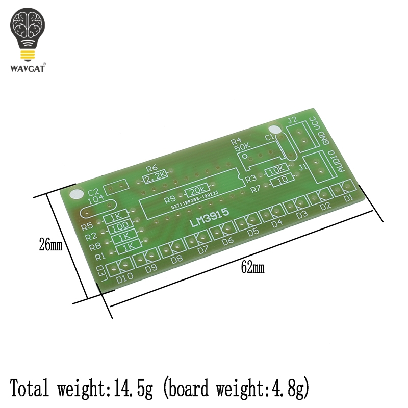 LM3915 DC 9V-12V 10 LED Sound  - Diy Electronics Audio 리뷰 및 가격