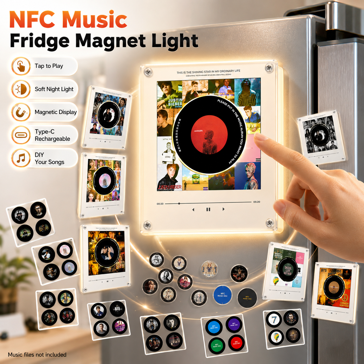 NFC Music Fridge Magnet Light  - Diy Electronics Audio 리뷰 및 가격